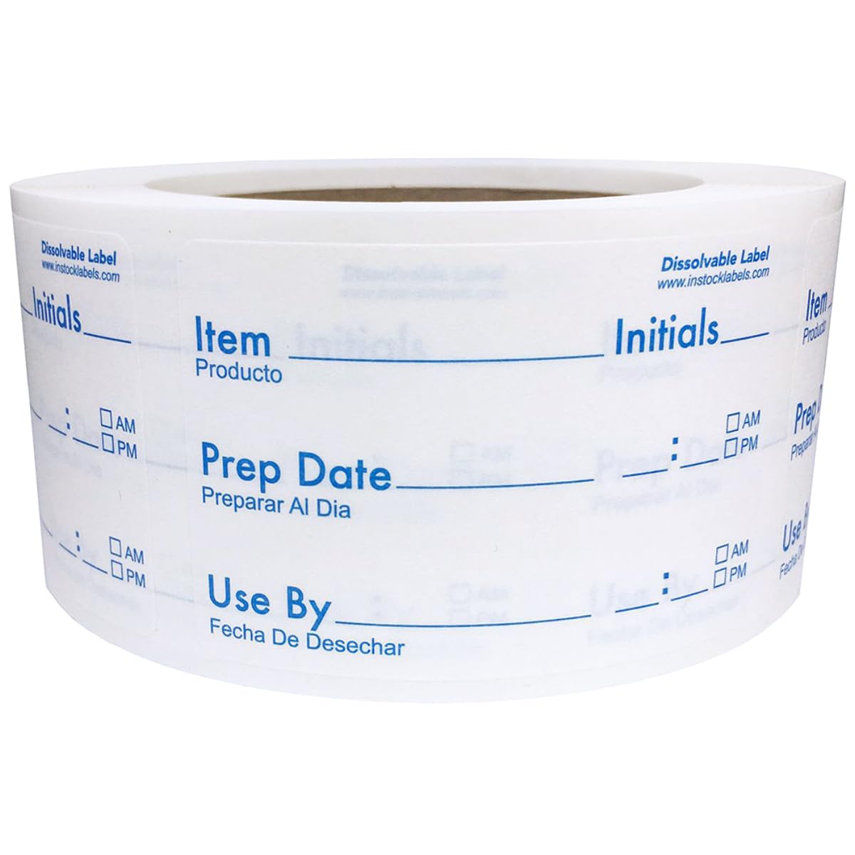 Dissolvable Food Rotation Labels for Food Storage Use by Shelf Life Preparation 2 x 3 Inch 500 Adhesive Stickers for Organization, Food Rotation, Meal Prep Stickers Dissolve in Water