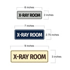 Standard X-Ray Room Sign (Brushed Silver) - Large Brushed Silver 3 x 9" - Large 1 Pack