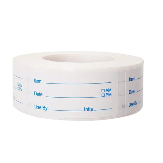 500 Pcs Freezer Labels, 1 x 2 Inch Food Date Stickers Food Date Labels Refrigerator Food Labels for Food Containers, Easy to Write On(Blue) Blue