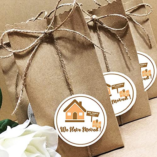 We Have Moved Stickers,Self-Adhesive New Address Envelope Seals,1.5 Inch Change of Address Moving Announcement Label Sticker,160 Pcs per Pack