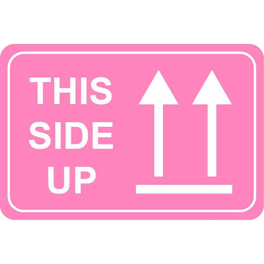2"x3" 200 PCS Pink This Side Up Labels Stickers Shipping Mailing Cartons Adhesive Labels-Poskornwel