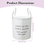 Wedding Baskets with Handles 16" Large White Felt Storage Basket