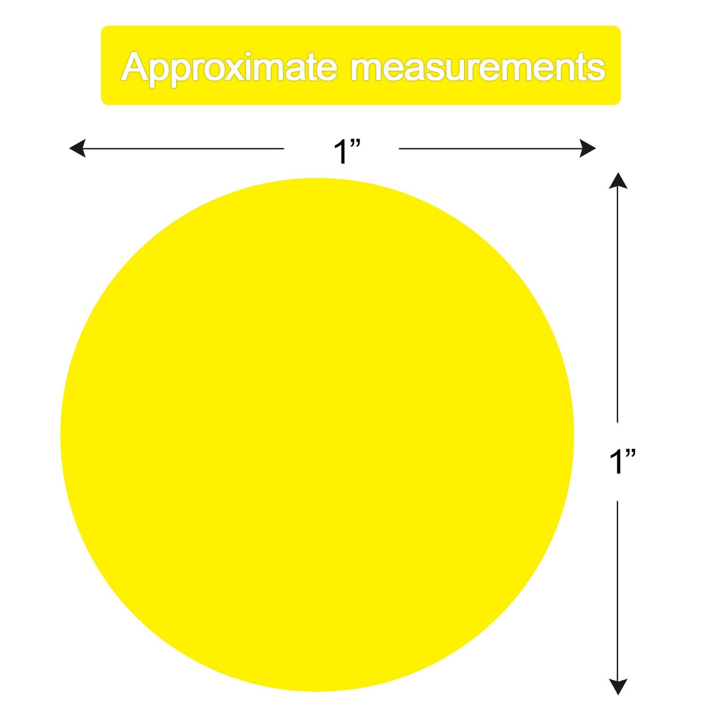 1400 PCS Dot Stickers Yellow 1 Inch Round Color Coding Labels Polka Circle Dot Label Sticker for Office,Classroom,Papers Etc Yellow/1400pcs