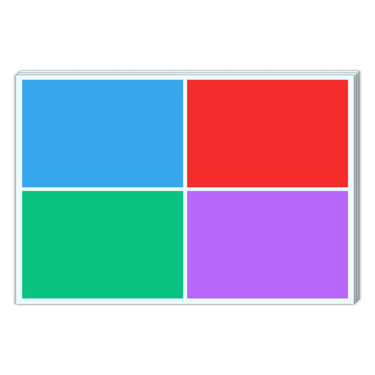 100 Pieces - Large Moving Stickers for Boxes, Colored Box Packing Labels Color Coded - 6 x 4 inches, 4 Assorted Colors