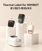 NIIMBOT 3 Rolls 50x50mm Round Thermal Labels for B1/B21/B3S/K3 Label Maker