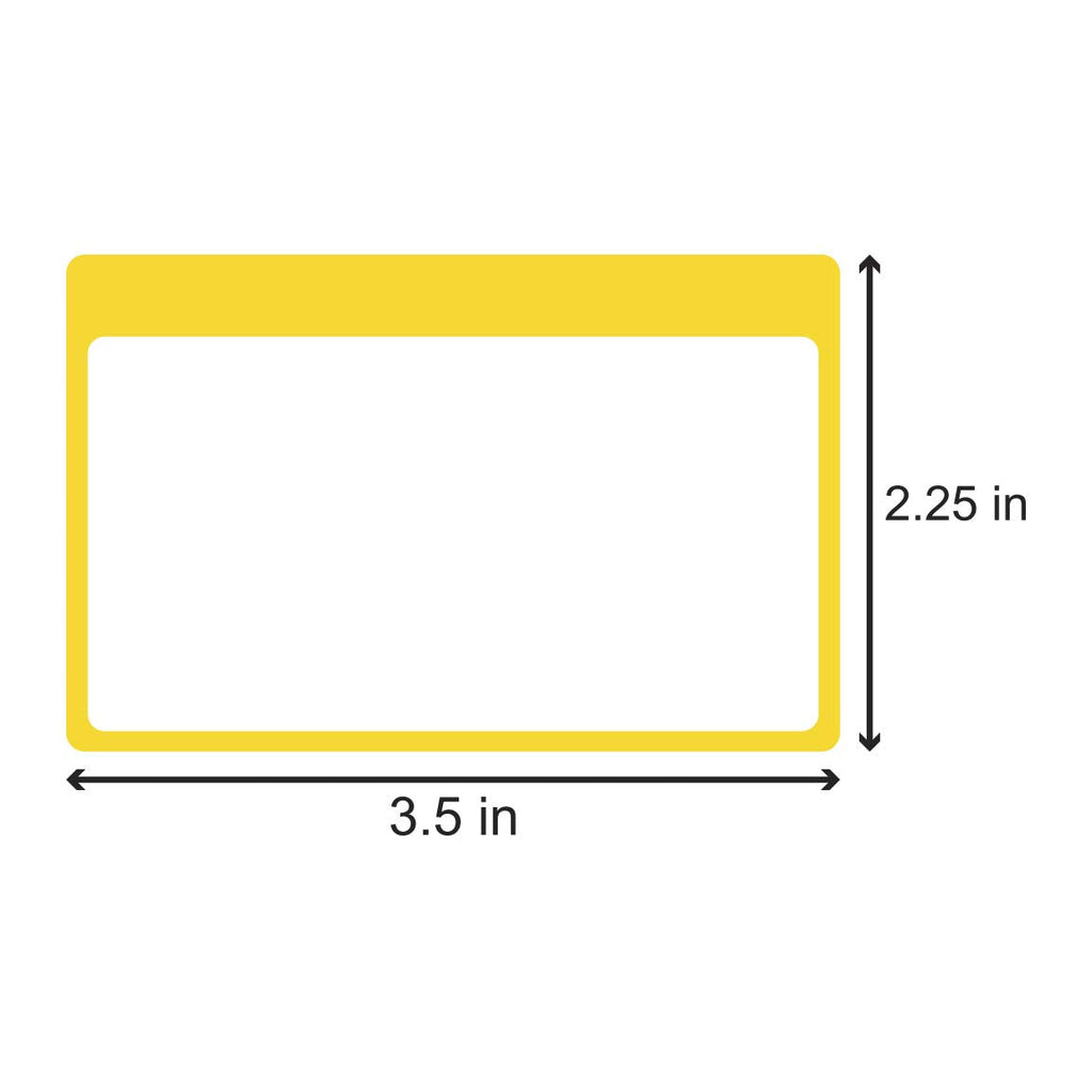 Name Tag Stickers, 2.25 x 3.5 Inch, Yellow, 900 Count 3 Rolls