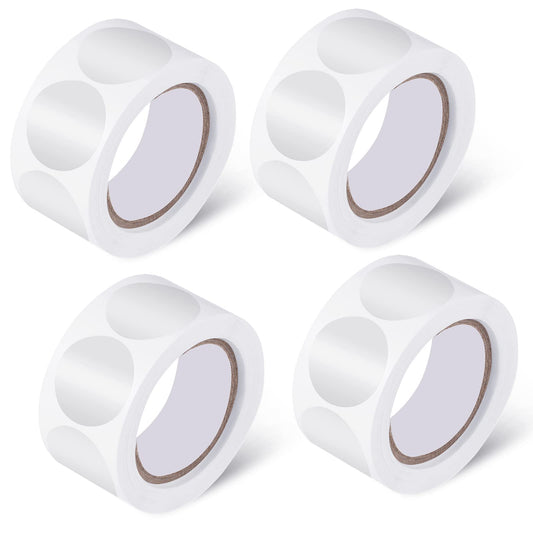 2000 Pcs Clear Round Stickers, 1 inch Clear Circle Stickers Envelopes Seal Sticker Labels Clear Stickers for Envelopes, Box and Gift Packaging (500 Per Roll) 4