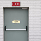 Designer EXIT Sign - Black/Gold - Medium (2 Pack) Black Gold 2.75" x 7" - Med (2 Pack)