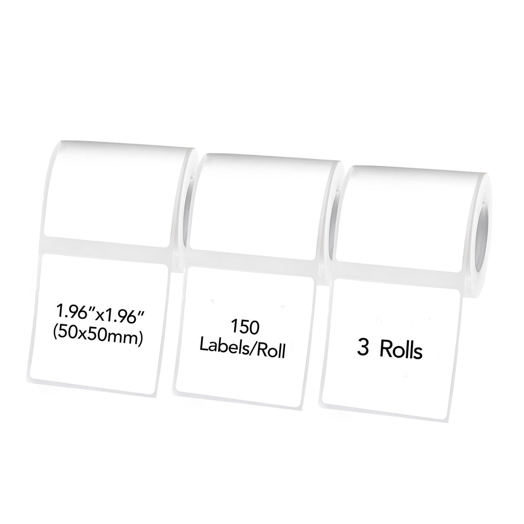 Thermal Labels for M110/M100/M220/M108,1.96”x1.96”(50x50mm) 1.96*1.96 3 rolls