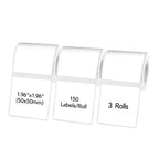 Thermal Labels for M110/M100/M220/M108,1.96”x1.96”(50x50mm) 1.96*1.96 3 rolls