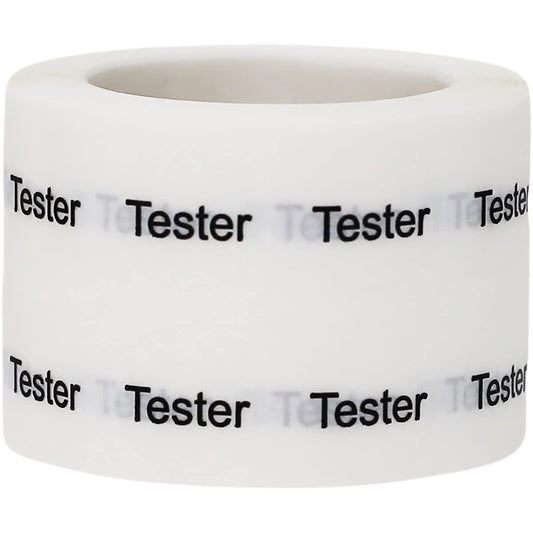 Clear Tester Stickers, 1/2 Inch Round, 1000 Labels on a Roll Clear