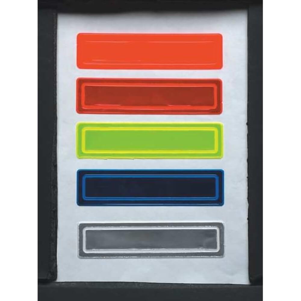 AccuformNMC Adhesive Retro-Reflective Hard Hat Helmet Stickers Red Orange