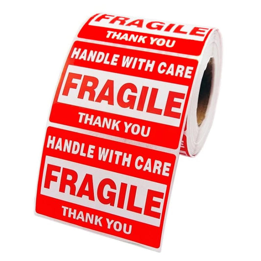 2" x 3" Fragile Stickers Handel with Care Warning Labels 500pcs Packing Shipping Labels