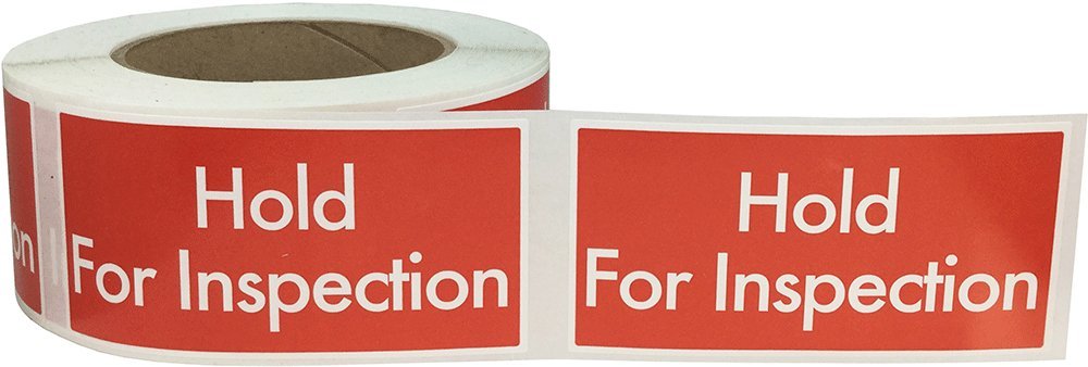 Hold for Inspection 2 x 4 Inch Labels 500 Total Stickers on a Roll