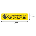 300 Count - Keep Out of Reach of Children Labels (1.7 x 0.4 inch, Yellow) Keep out of Reach Stickers for Medications, Pharmacy Instructions 300 Labels