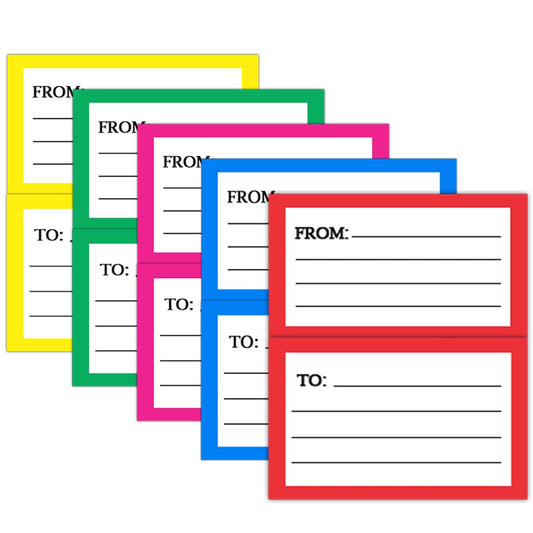 to from Return Address Mailing Labels,4.5x3.5 Inch Postage Guaranteed Stickers Handwriting to/from Gift Tags to and from Christmas Holiday Gift Tag Blank Mail Shipping Label,150 Pcs