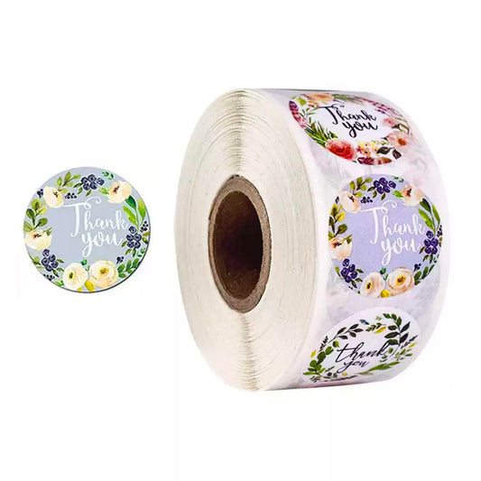1.5 Inch Round Stickers Small Business Waterproof 500 PCS Thank You Labels for Retail, Boutiques, Products, Mailing, Packaging 1.0 INCH