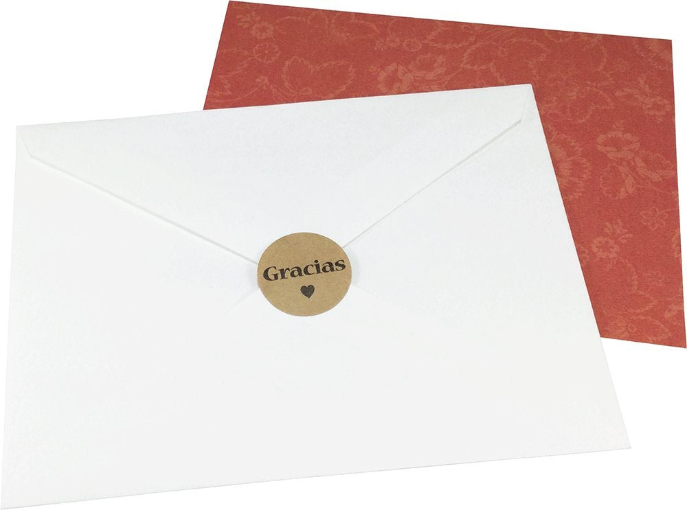 Gracias Spanish Thank You Natural Kraft Adhesive Stickers 1 Inch Round Circle Dots 500 LabelsPer Roll