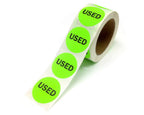 NextDayLabels - 2" Round Green Inventory Control/Date Color Coding Labels, 500 Stickers Per Roll (Used) Used