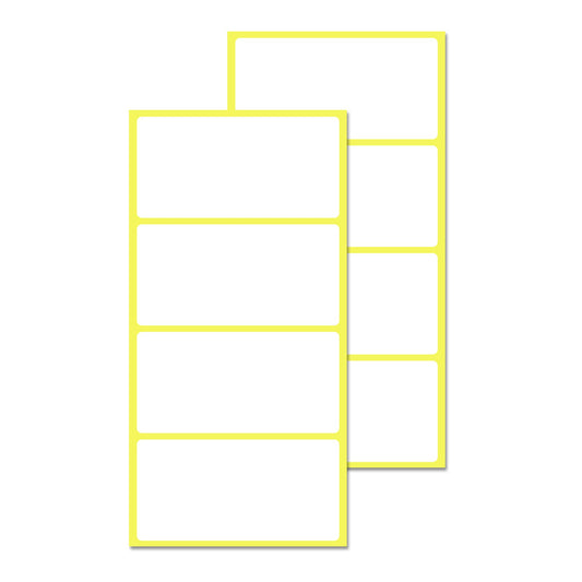 100 Pieces, 3" x 1.5" - Labels Stickers for Storage Bins, Organizing, Moving Boxes - Matte White 100 Pieces