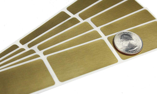 My Scratch Offs 1 x 2 Inch Gold Rectangle Scratch Off Sticker Labels - 250 Pack