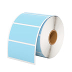 2.25"x1.25" Blue Direct Thermal Labels+2 Inch Transparent Circle Self-Adhesive Waterproof Thermal Label