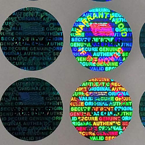 Blue Color 14 MM (0.53 inch) Round with Serial Number Hologram Labels Tamper Evident Stickers Security Void Seals Labels - Dealimax Brand (1000) 1000