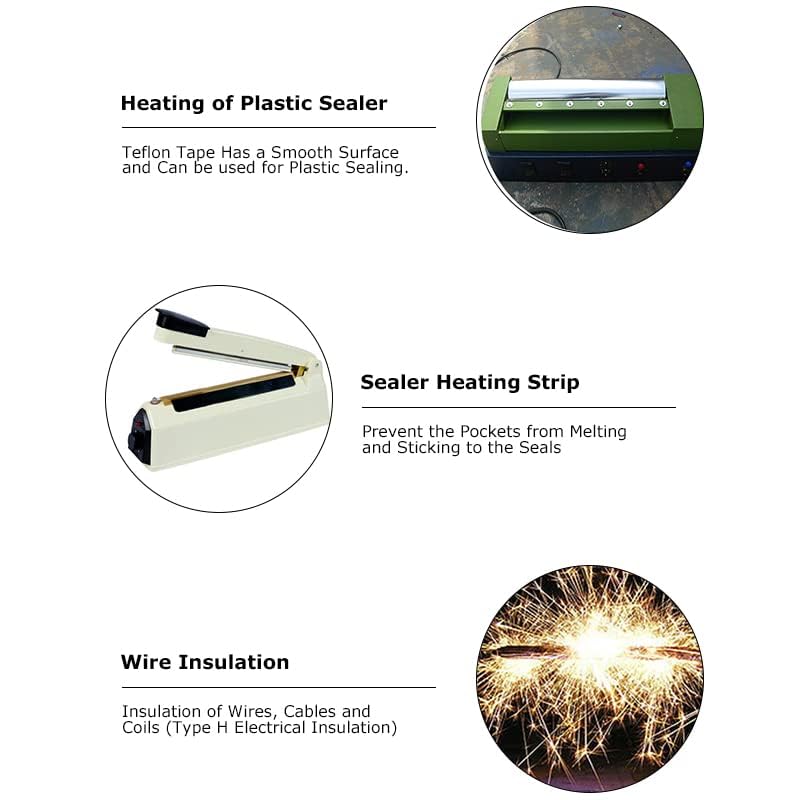 Teflon Tape,8-inch x 33 Feet x 0.18mm Low Friction Tape High Temp Adhesive Tape,Abrasion Resistant,Surface Protection for Wood,Drawer,Cabinet,Furniture,Vacuum Sealer & Hand Impulse Sealers Brown 1 Roll 8-inch x 33 Feet