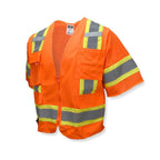 Radians SV63OXL Polyester Class 3 Two Tone Surveyor Safety Vest, X-Large, Orange, One Size