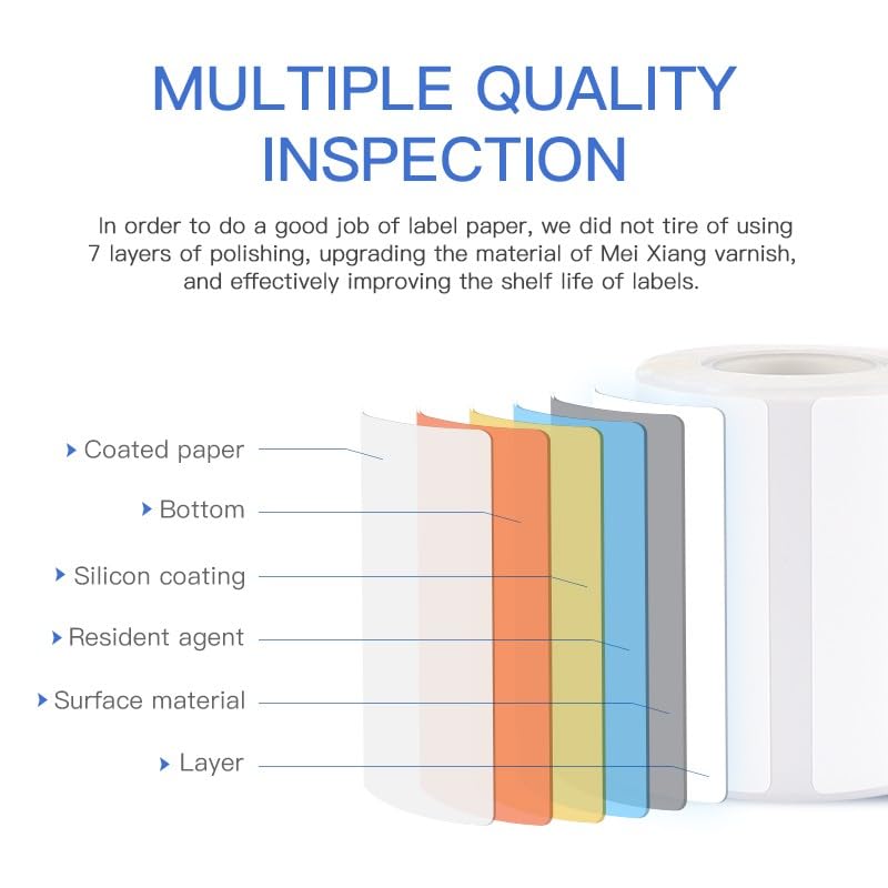 B21 Label of 3 Rolls White 40x30mm for NIIMBOT B1 B21 B3S Label Maker, Waterproof,Self-Adhesive Label Paper Office and Home Labeling Tape Replacement. 3Rolls-40x30mm