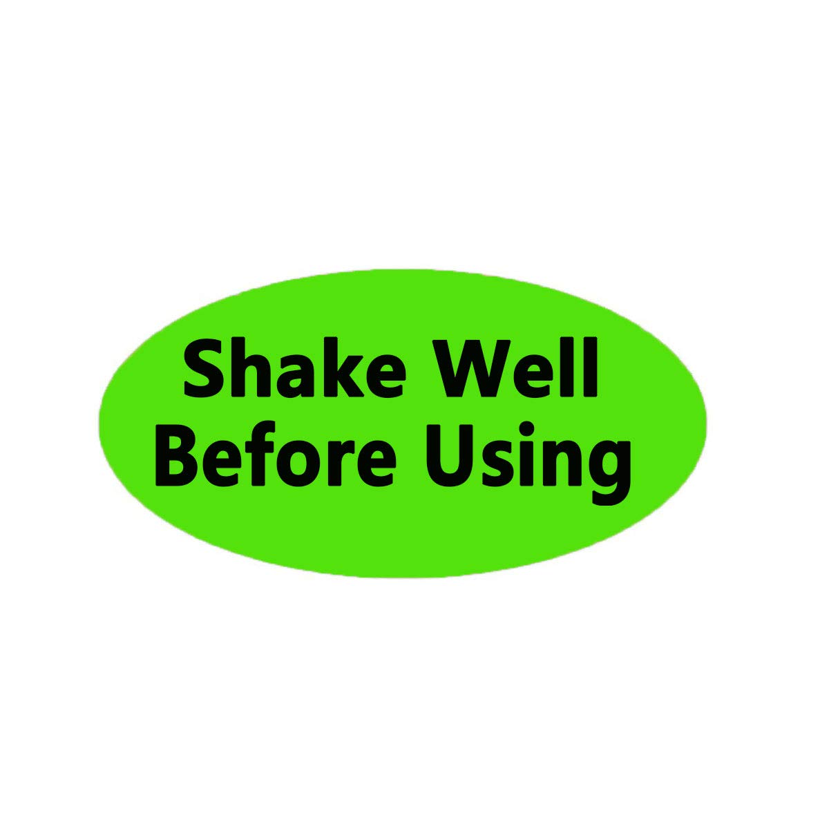 Remarkable fluorescent green color-coding labels with black "Shake Well before Using" text, 0.75 x 1.5 inch, on a roll of 500 stickers.