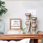 Today is A Good Day for A Good Day Inspirational Wood Box Sign for Home Decor,Freestanding Mini Wood Block Sign for Desk,Shelf or Wall Display 6" x 6" x 1.57" Today is a Good Day