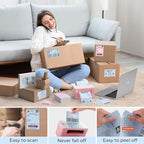 2.25"x1.25" Blue Direct Thermal Labels+Blue Shipping Labels