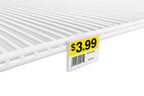 2.25" L x 1.25" H Plastic Cooler/Refrigerator UPC Label Holder Clip Organizer for Double Wire Fridge Shelf - 50 Pack 2.25" x 1.25"