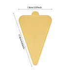 100pcs Triangle Mini Cake Boards, Gold Cake Base Paper Cupcake Dessert Displays Trays for Party Baking Decorating