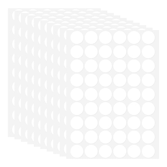 10 Sheets(540 Pieces) Round Blank Sticker Labels 1.2 Inch, Removable White Labels Stickers Dots Waterproof Labels Container Labels for Organizing 540 Pcs (10 Sheets)