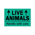 Remarkable Live Animals Please Handle with Care Stickers,2 X 3 Inch Fluorescent Fragile Shipping Label Stickers for Shipping and Packing (250 Adhesive Labels) (Pack of 2) 2 X 3 inch (Pack of 2)