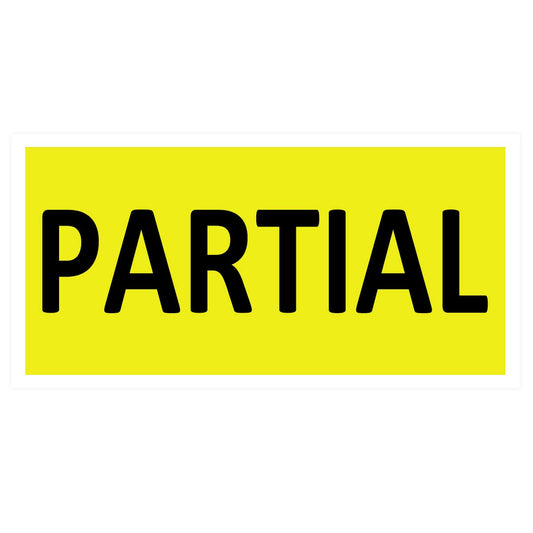 Partial Shipping Stickers 1×2 INCH Rectangle Color Coding Labels for Shipping and Packing- 500 Adhesive Labels Per Roll