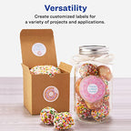AVERY Printable Round Labels with Sure Feed, 3/4" & 2" Diameter, Matte White, 800 & 300 Customizable Labels