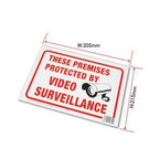 Hy-Ko Products 20619 Surveillance Plastic Sign 8.5" x 12" Red/White (Pack of 5) 8.5" x 12" (Pack of 5) Protected By Video Surveillanc