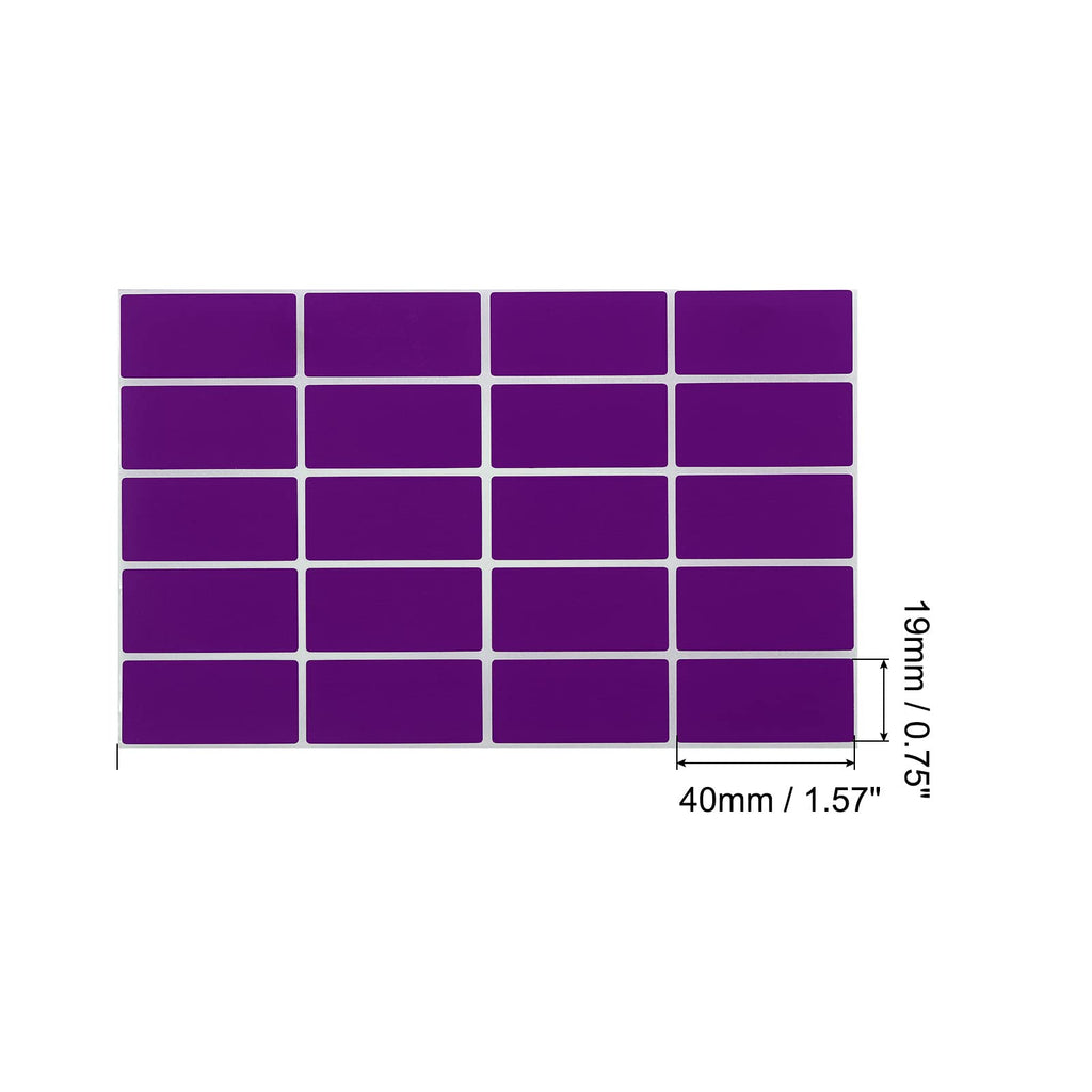 MECCANIXITY Colored Rectangle Stickers 2000 Labels Color Code Sticker Purple