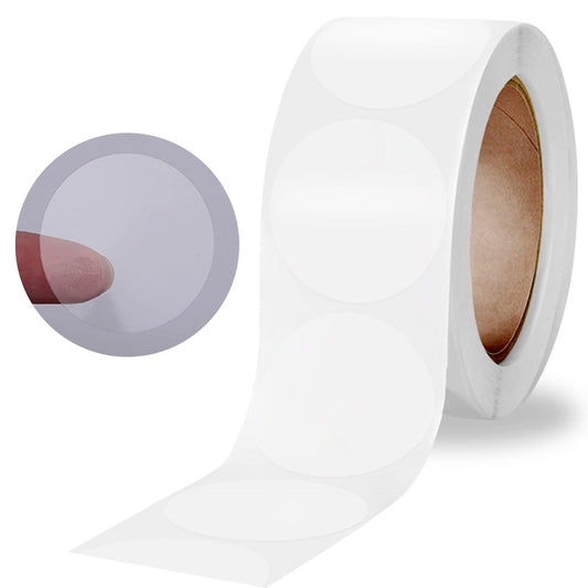 1000PCS Kraft Circle Stickers, 1 Inch Round Blank Garage Sale Price Stickers, Kraft Coding Tag Labels, Brown Natural Envelope Seals for Home Classroom Jam Canning Jar Labels (Clear)