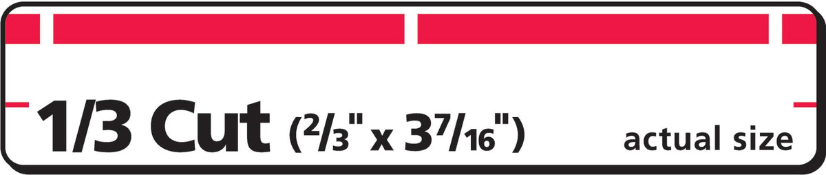Avery® TrueBlock® File Folder Labels, 2/3" x 3-7/16", 1,500 Printable Labels, White/Red, Permanent (5066)