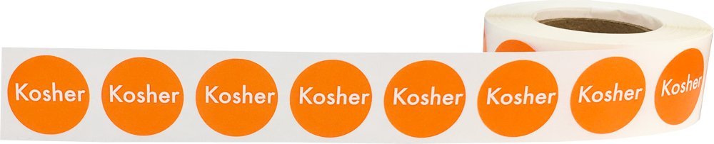 Kosher Food Rotation Labels .75 Inch Round Circle Dots 500 Adhesive Stickers
