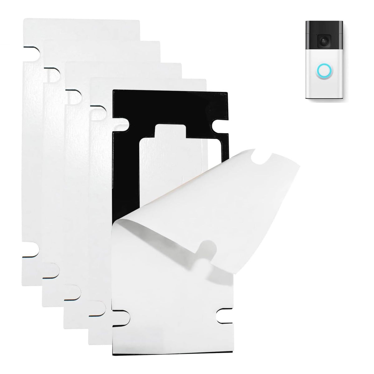 Double Sided Tape for Ring Video Doorbell Mounting - No Drill & Strong Adhesive 6-Pack