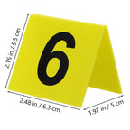10pcs Evidence Markers Crime Scene Yellow Signage for Crime Scene Decorations Table Number Cards Detective Party Supplies 6.3X5.5X0.2CM