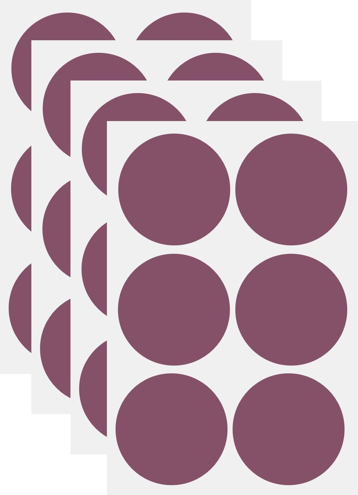BlackDreams® 300 Piece Wine Color 50mm (2 Inch) Round Dot Sticker Self Adhesive Labels Writable Surface for Kids Activity, File Classification, Calendar Planner - Wine