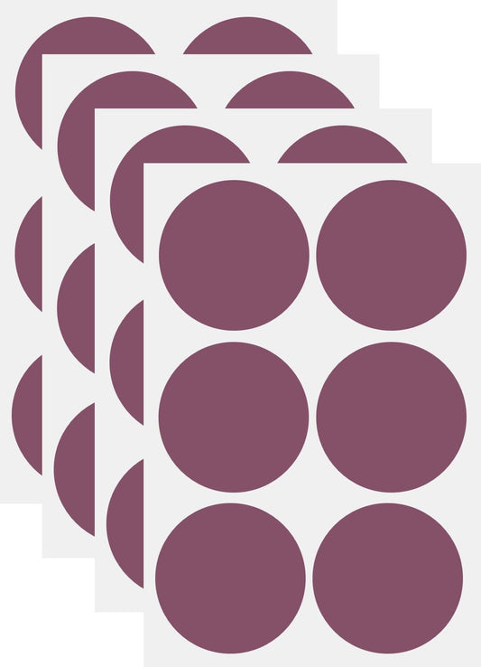 BlackDreams® 300 Piece Wine Color 50mm (2 Inch) Round Dot Sticker Self Adhesive Labels Writable Surface for Kids Activity, File Classification, Calendar Planner - Wine