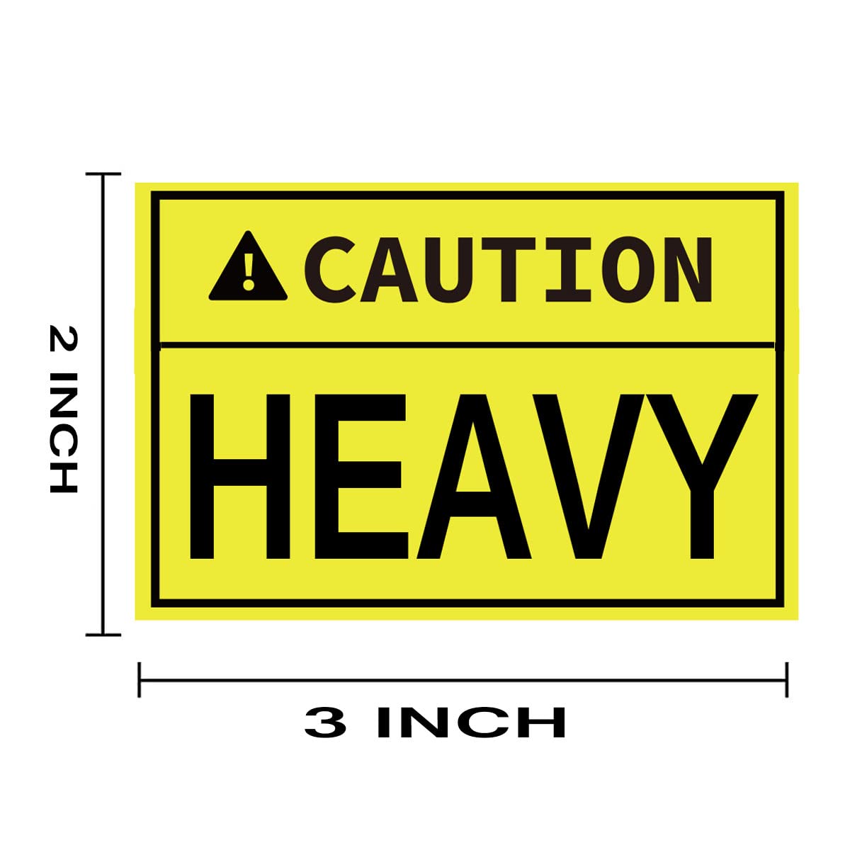 300 Pcs Caution Heavy Sticker, 2 x 3 inch Fluorescent Yellow Heavy Special Handling Shipping Pallet Label Stickers for Shipping and Packing