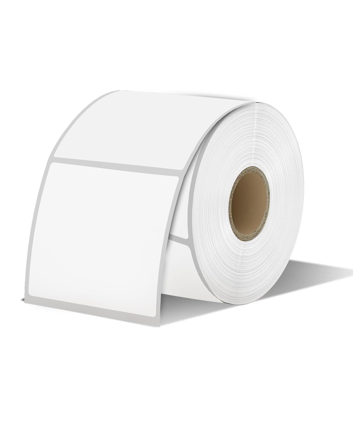 iEager White Square Thermal Label Stickers, 2"x2" Self-Adhesive Square Direct Thermal Labels with Perforation Line, 500 Sheets/Roll